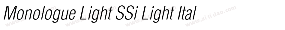 Monologue Light SSi Light Italic字体转换